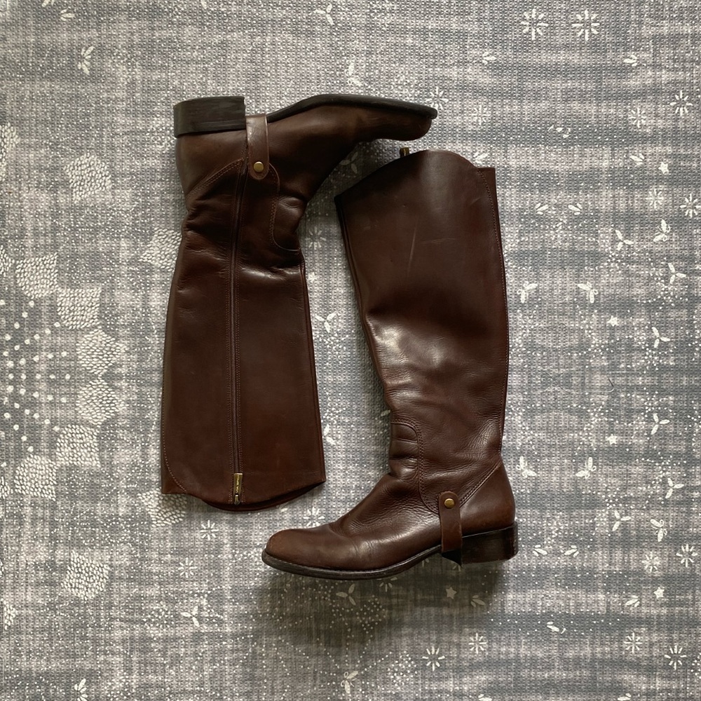 Via Spiga Cody Riding Boots - Brown